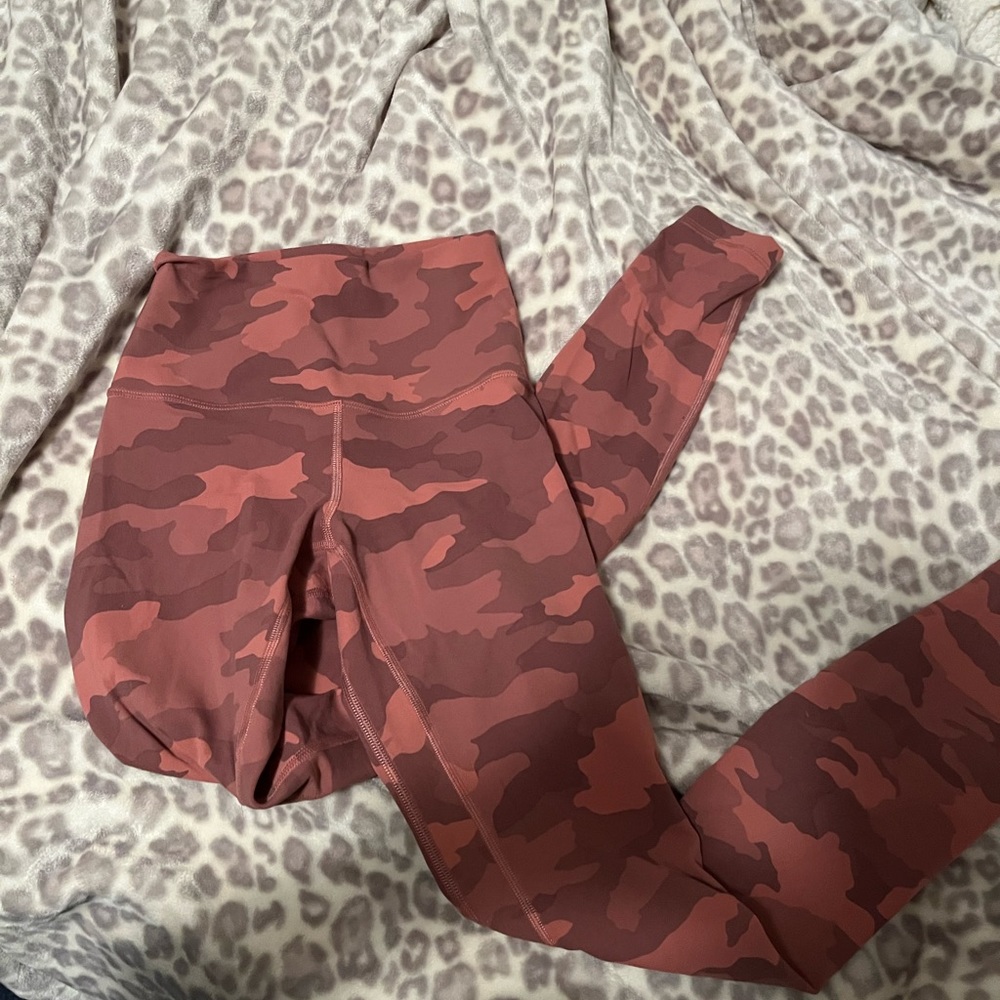 Lululemon pink camo align leggings
